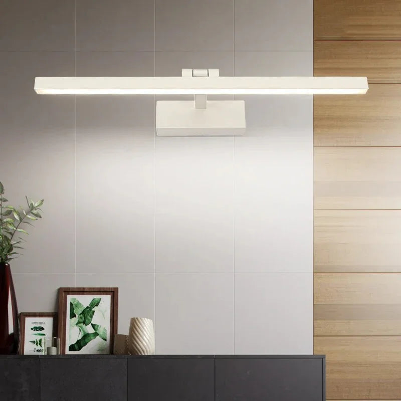 LED Vanity Light for Bathroom Mirror 43 in Waterproof Wall-Mount Fixture Black Aluminum for Modern Wash Station Makeup Area Over-Mirror Ligh