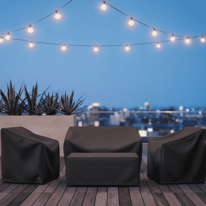 Patio Furniture Cover Waterproof Polyester UV Protection for Outdoor Table Chair Lounge Set All-Weather Heavy-Duty Yard Deck Terrace Porch G