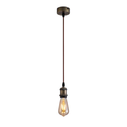 Retro Edison Socket Hanging Lamp with 61-Inch Adjustable Cord for Dining Tables and Kitchen Islands