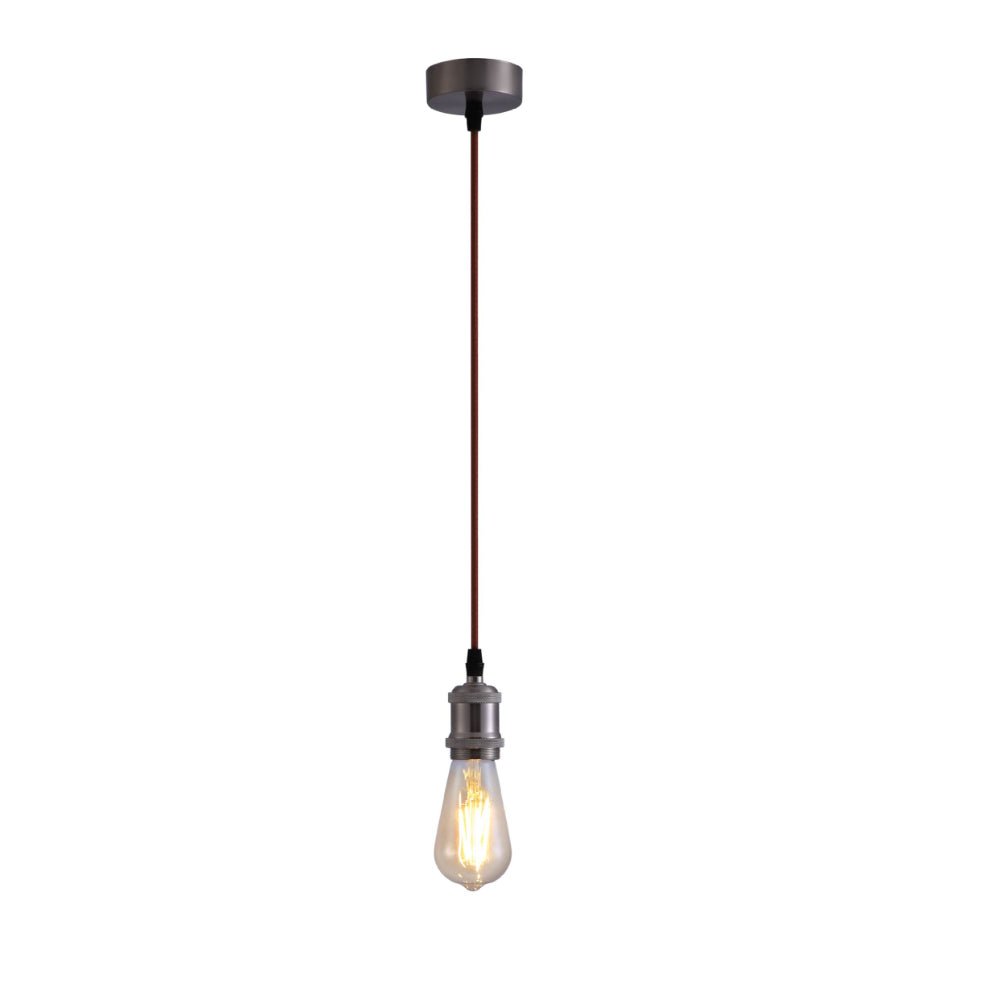 Retro Edison Socket Hanging Lamp with 61-Inch Adjustable Cord for Dining Tables and Kitchen Islands