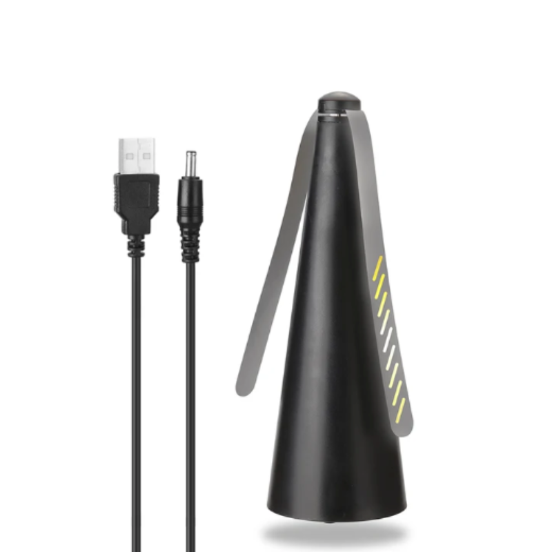 Battery-Powered Tabletop Fly Deterrent Fan with Light-Refraction Technology for Outdoor Dining, Picnics & Patios