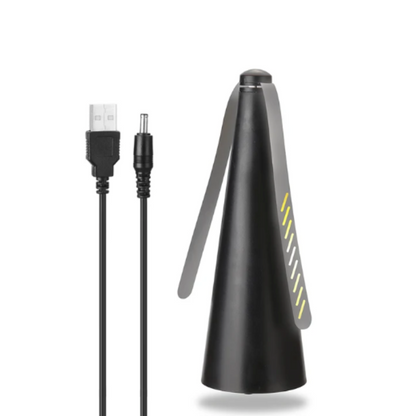 Battery-Powered Tabletop Fly Deterrent Fan with Light-Refraction Technology for Outdoor Dining, Picnics & Patios