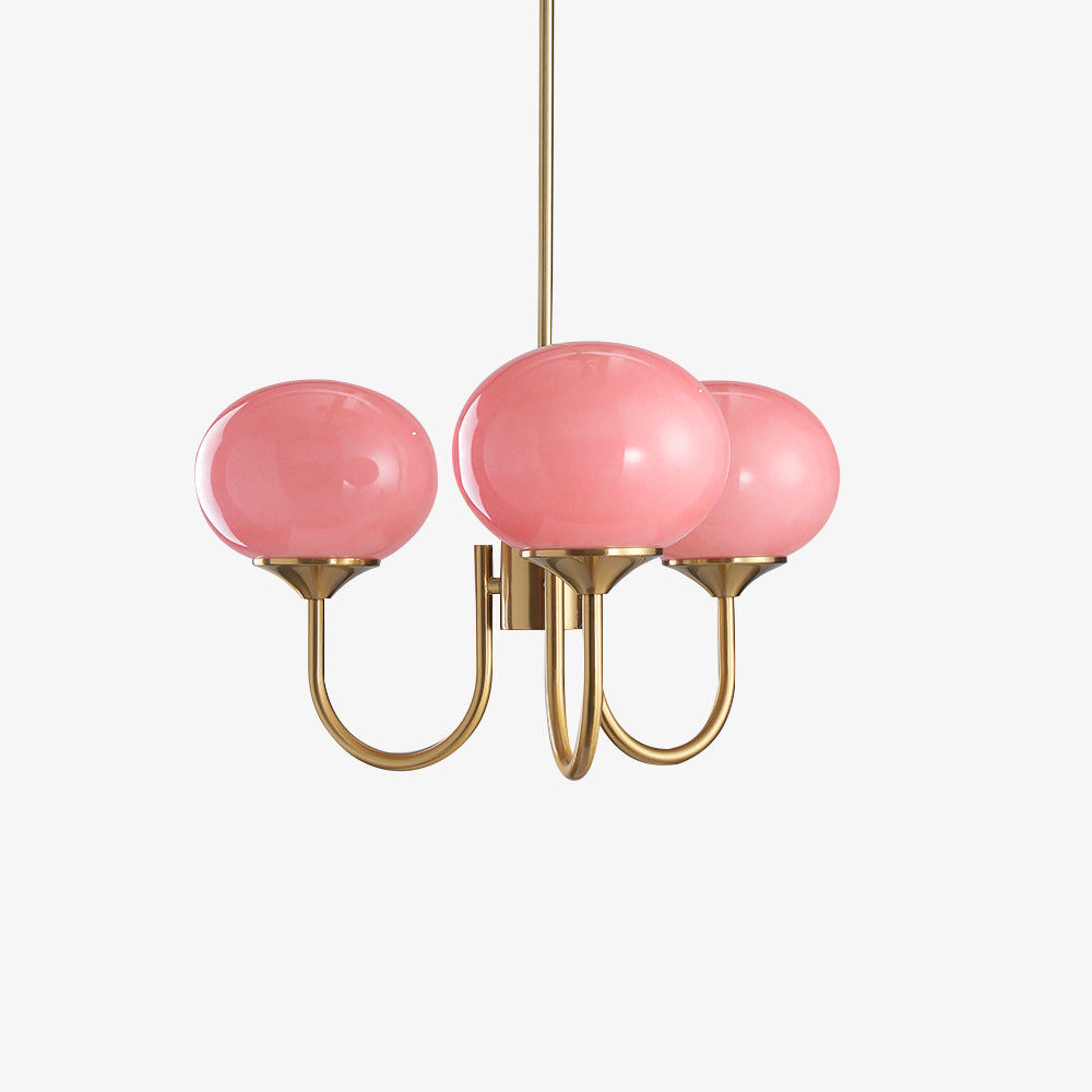 Frosted Glass Cluster Chandelier with Metal Frame – Mid-Century Modern Ceiling Light Fixture for Dining Room & Living Room – Warm White