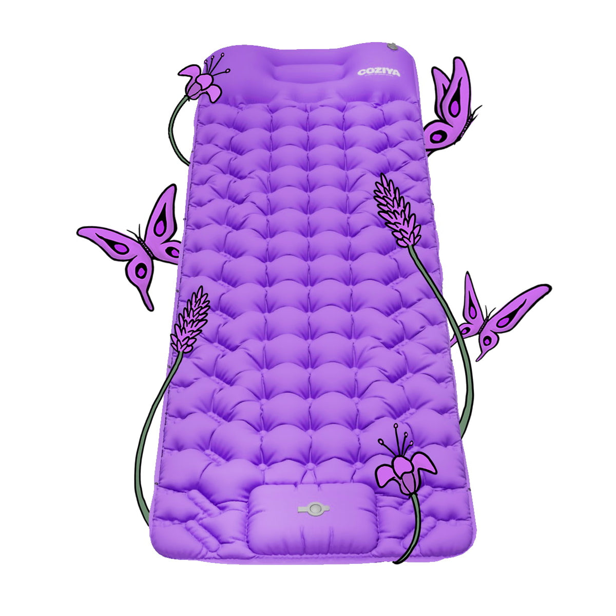 Self-Inflating Camping Sleeping Pad with Built-In Pump | Lightweight Insulated Sleep Mat for Backpacking Hiking Travel | 75x23 in Compact