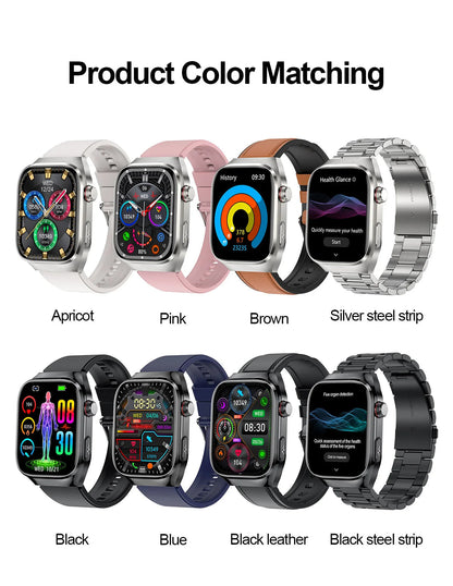 Health Monitor Smartwatch | Blood Sugar & ECG Tracking with AMOLED Display | 15-Day Battery Life