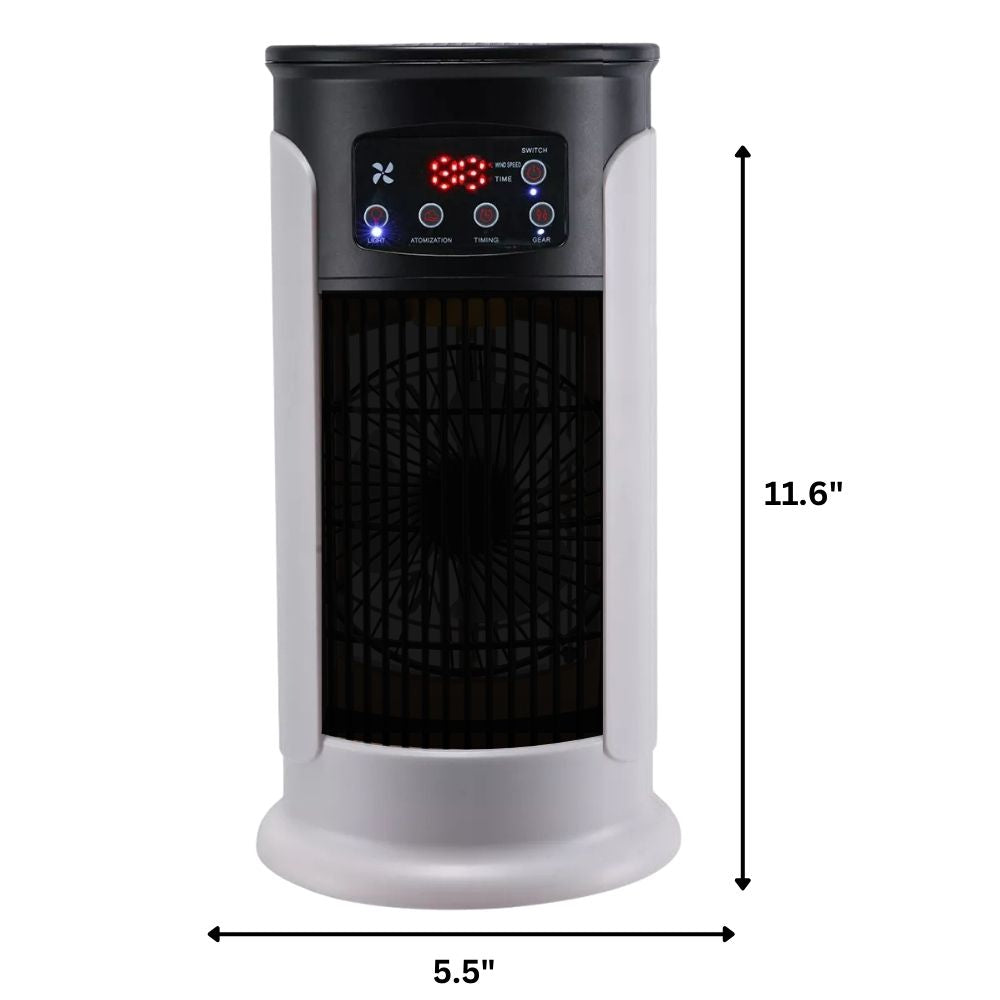 Personal Evaporative Air Cooler with Humidifier 18W Freestanding Fan Tower for Bedroom Dorm Office Desktop Tabletop Rooms