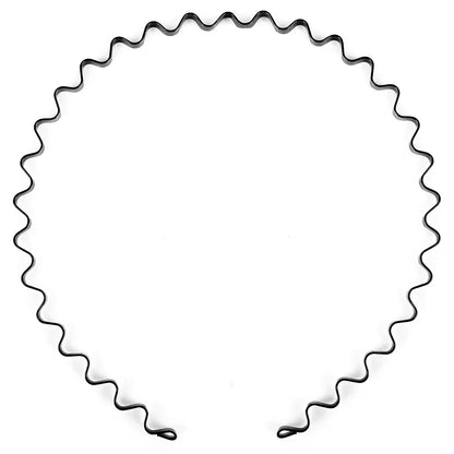 Metal Hair Bands for Men – Non-Slip Wavy Spiral Zigzag Circle Designs for Daily Grooming & Style – Rust-Resistant Durable Accessory