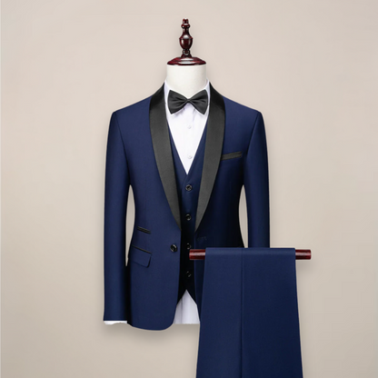 Formal 3-Piece Suit Set for Men – Jacket, Vest & Pants – Wedding, Prom & Black-Tie Events – Classic & Contemporary Tailored Fit