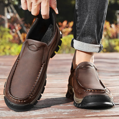Men's Slip-On Footbed Loafers for All-Day Arch Support & Alignment | Cushioned Walking Sneakers with Ergonomic Sole for Pain Relief &