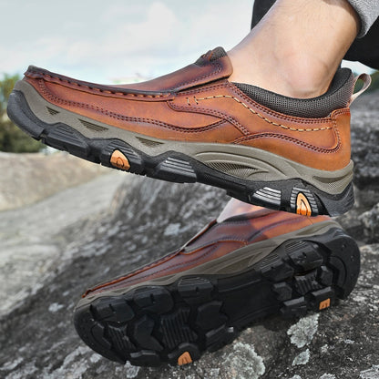 Men's Slip-On Footbed Loafers for All-Day Arch Support & Alignment | Cushioned Walking Sneakers with Ergonomic Sole for Pain Relief &