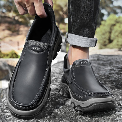 Men's Slip-On Footbed Loafers for All-Day Arch Support & Alignment | Cushioned Walking Sneakers with Ergonomic Sole for Pain Relief &