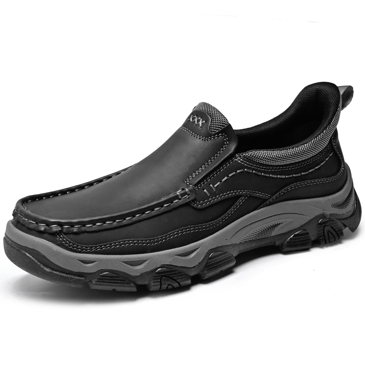 Men's Slip-On Footbed Loafers for All-Day Arch Support & Alignment | Cushioned Walking Sneakers with Ergonomic Sole for Pain Relief &