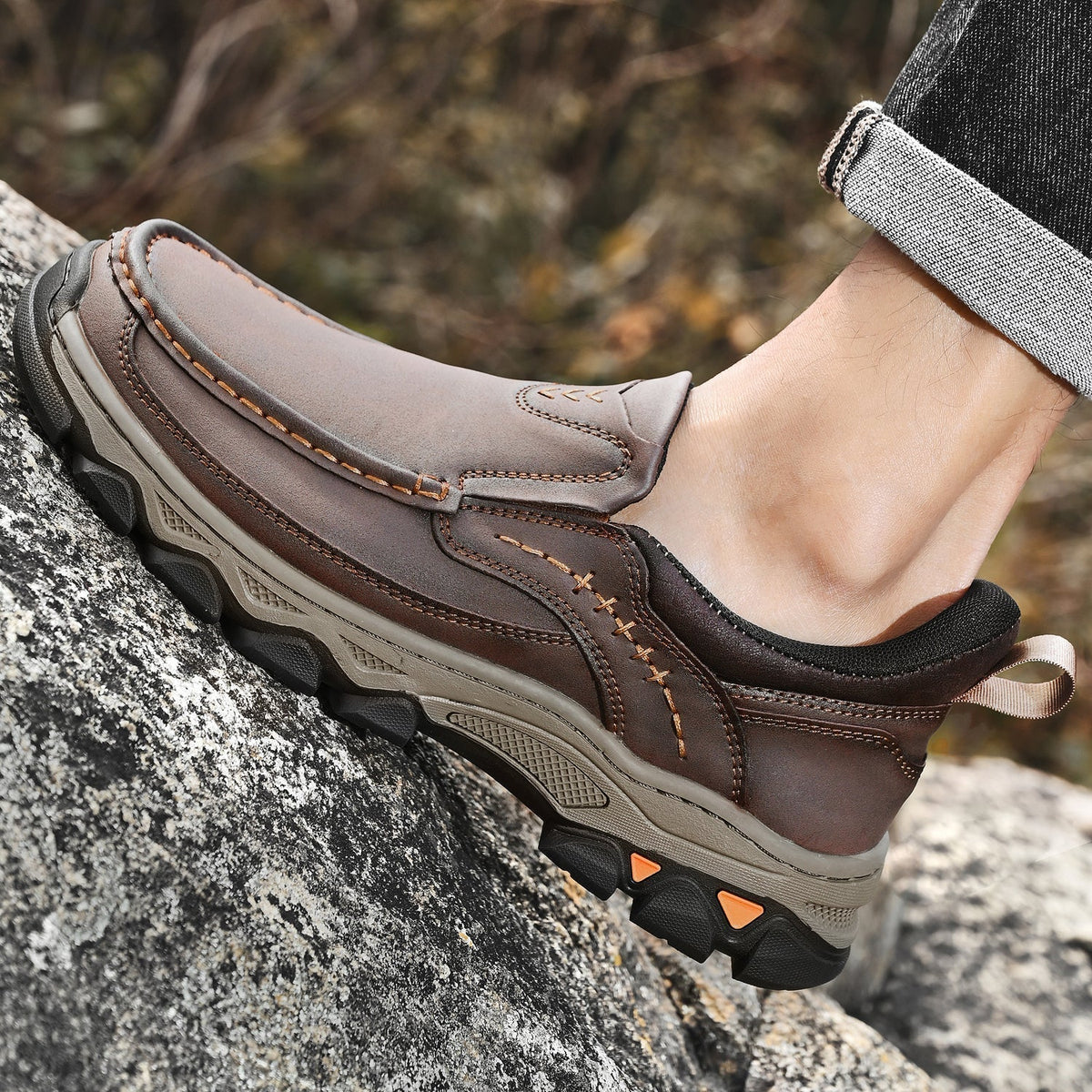 Men's Arch Support Loafers for All-Day Comfort & Posture Alignment – Cushioned Sole, Non-Slip Tread, Breathable Upper – Perfect for Work
