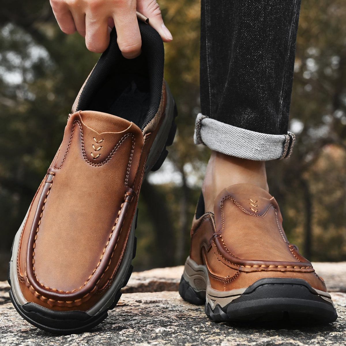 Men's Arch Support Loafers for All-Day Comfort & Posture Alignment – Cushioned Sole, Non-Slip Tread, Breathable Upper – Perfect for Work