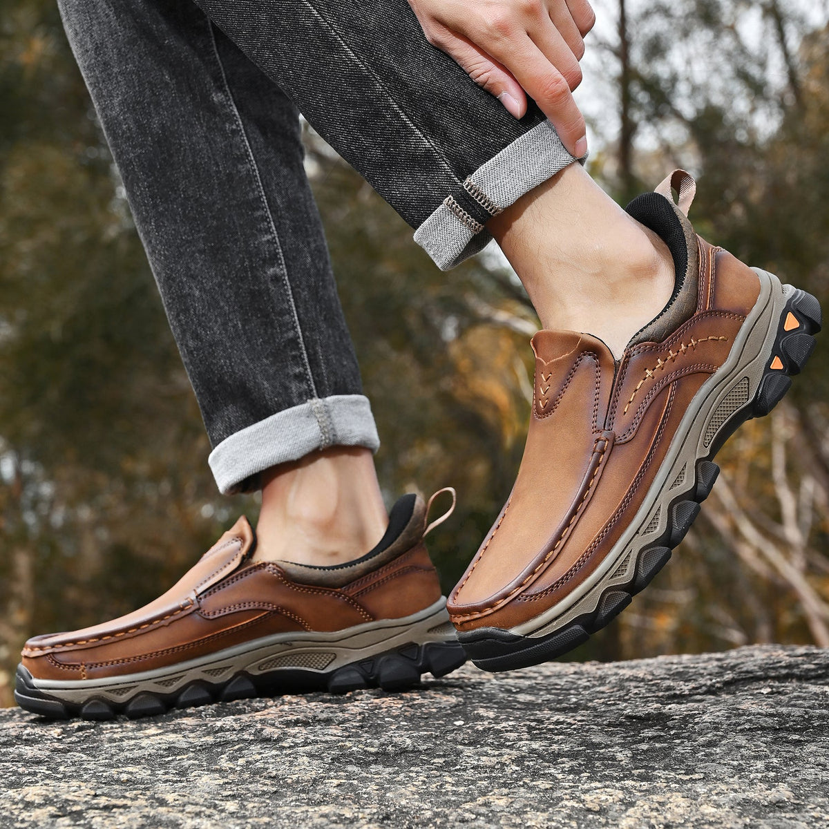 Men's Arch Support Loafers for All-Day Comfort & Posture Alignment – Cushioned Sole, Non-Slip Tread, Breathable Upper – Perfect for Work