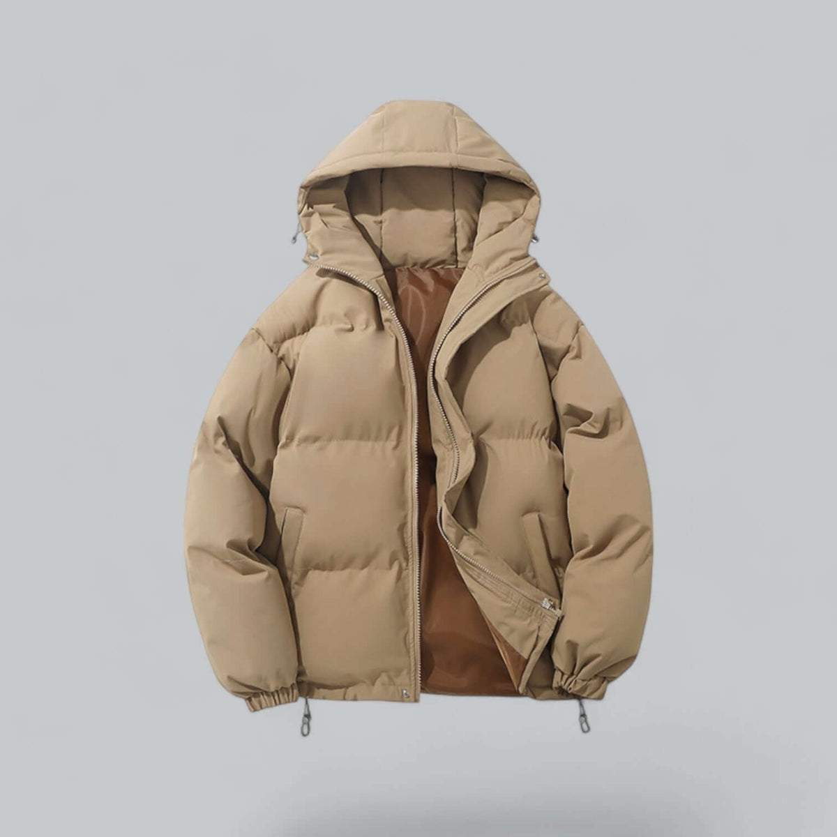Insulated Button-Front Parka with Removable Hood for Men – Cold Weather Outerwear for Winter Commutes & Outdoor Activities