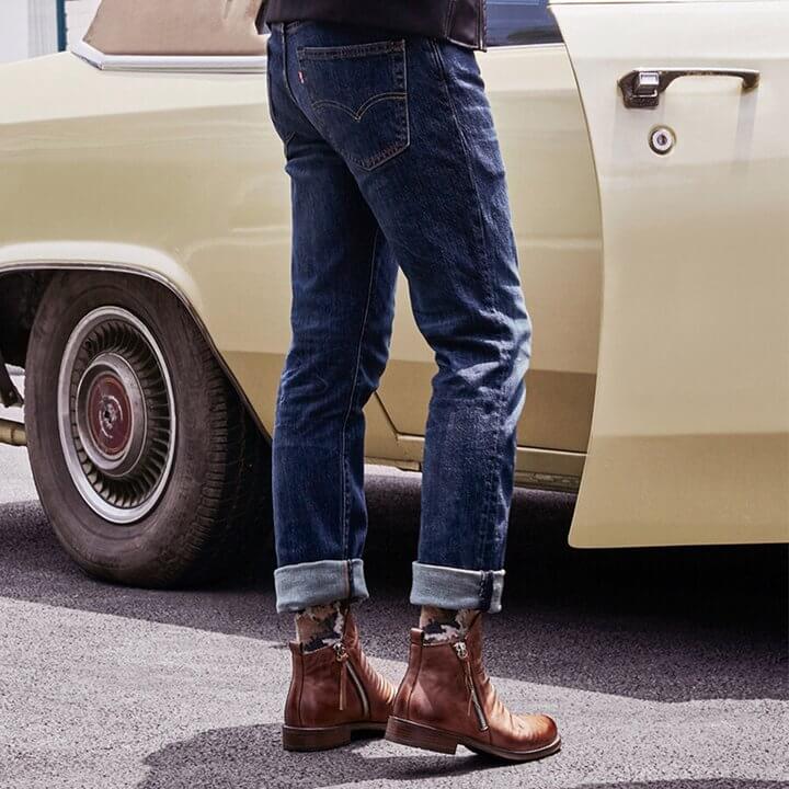 Men's Pointed-Toe Lace-Up Boots with Rubber Outsole – Classic Everyday Footwear for Work & Casual Wear