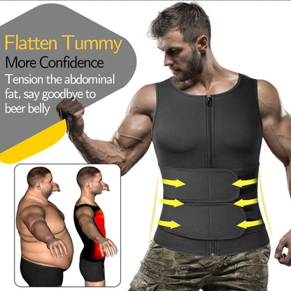 Thermal Compression Workout Tank for Men – Heat-Activated Sweat Enhancer for Fitness & Core Support