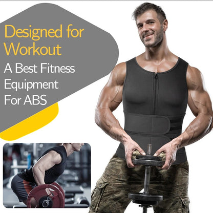 Thermal Compression Workout Tank for Men – Heat-Activated Sweat Enhancer for Fitness & Core Support