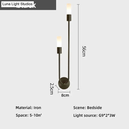 Dual-Direction LED Wall Sconce with Up & Down Light for Bedroom, Hallway, and Living Room