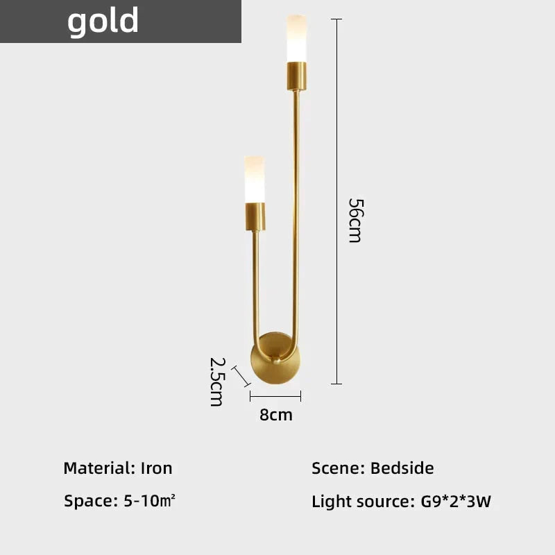 Dual-Direction LED Wall Sconce with Up & Down Light for Bedroom, Hallway, and Living Room