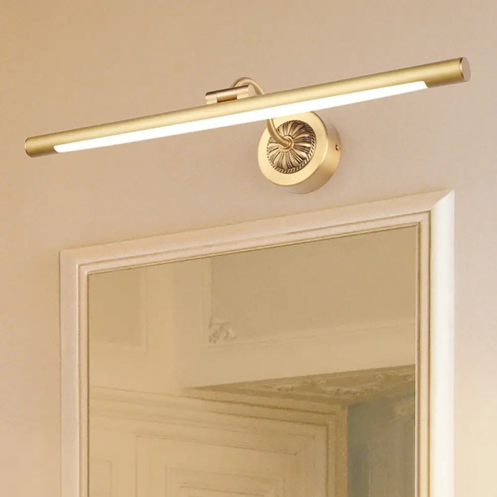 Adjustable Arm Picture Light for Bathroom Vanity | Black & Bronze Metal LED Sconce for Mirror Lighting | Classic Wall-Mounted Fixture for