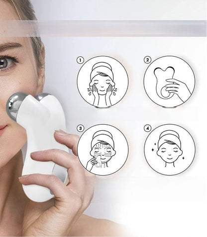 Handheld Facial Toning Wand with Microcurrent Technology for Anti-Aging Skin Care at Home & Travel