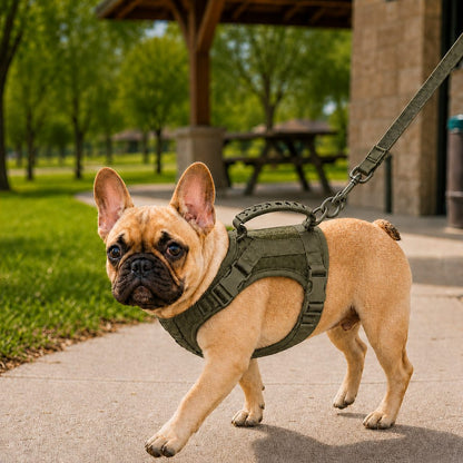 Ortekor Mini Tactical Pet Harness Vest for Cats & Small Dogs - Outdoor Walking Harness with Handle to Reduce Neck Pulling
