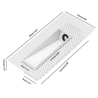 Motion Sensor LED Recessed Wall Sconce for Hallway Bedroom Living Room Indoor Aluminum 8 in Modern Step Light Fixture Automatic Nightlight H