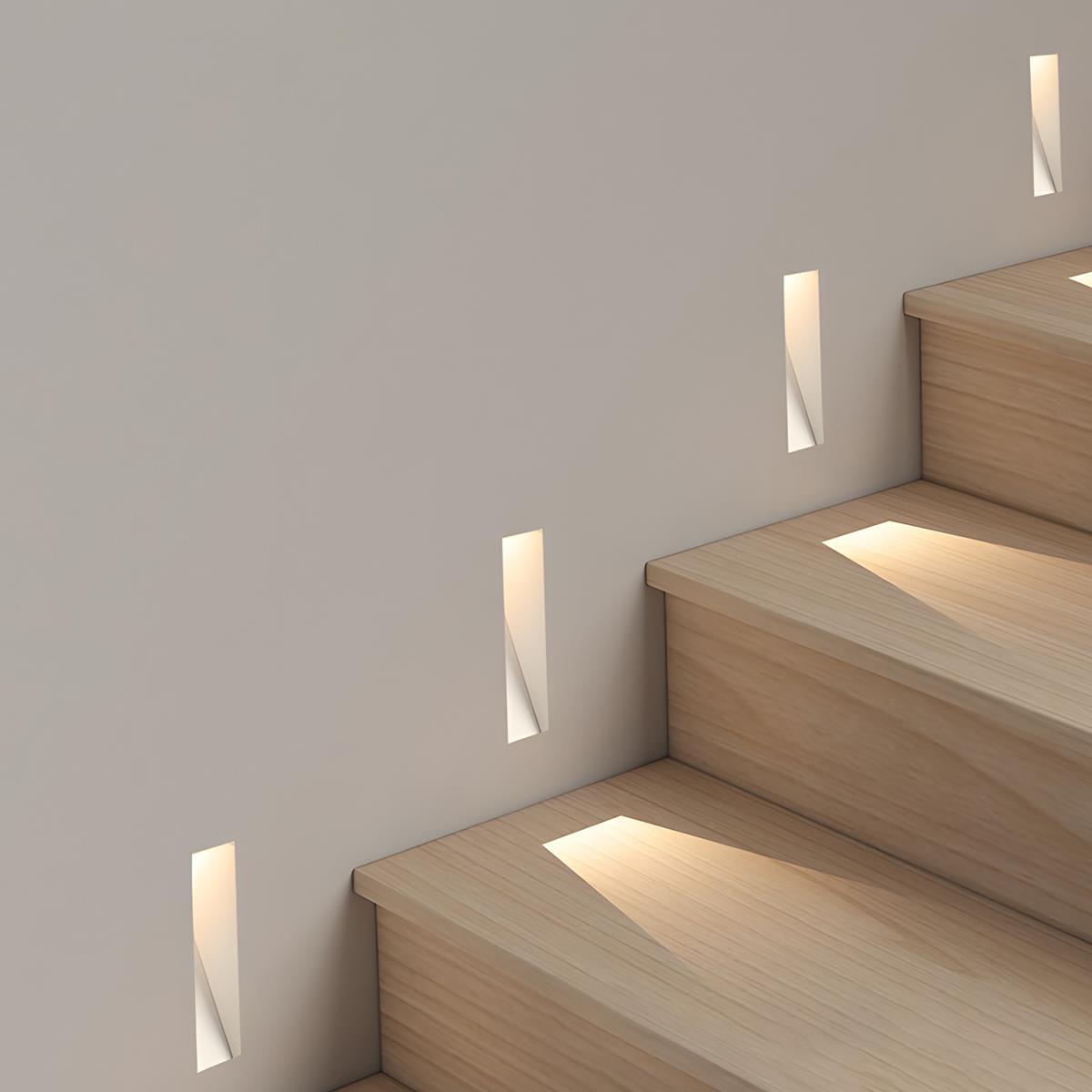 Flush-Mount LED Step Light with Motion Sensor for Stairs & Hallways – Automatic Low-Profile Night Light 3W Aluminum Housing 110° Beam – Choo