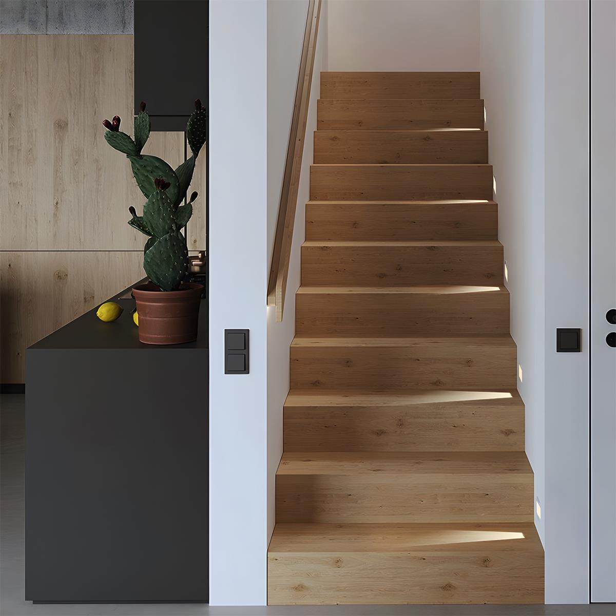 Flush-Mount LED Step Light with Motion Sensor for Stairs & Hallways – Automatic Low-Profile Night Light 3W Aluminum Housing 110° Beam – Choo