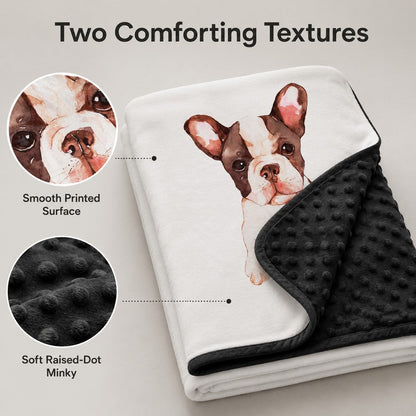 Ortekor Layered Minky Pet Comfort Blanket for Dog Beds, Quiet Corners & Noisy Moments