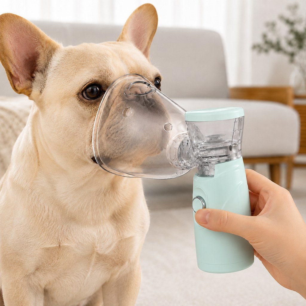 Ortekor Portable Pet Mist Care Kit for Dogs & Cats - Rechargeable Handheld Device with Two Masks