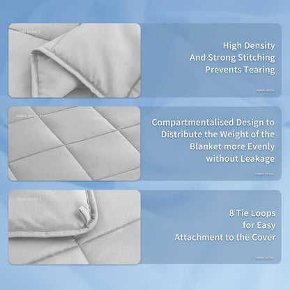 Cozy Comfort | Weighted Blanket with Cooling Microfiber | All-Season Softness for Ultimate Relaxation