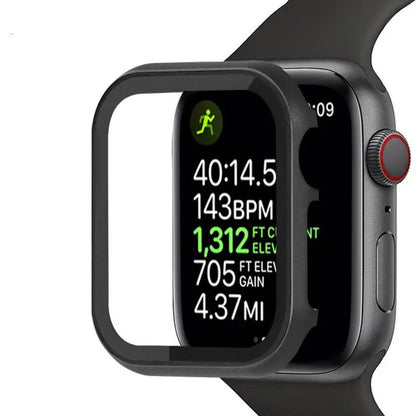 Reinforced Metal Armor Shell with Built-In Hardened Glass Display Shield for 40mm & 44mm Series 4/5/6, 38mm & 42mm Series 1/2/3