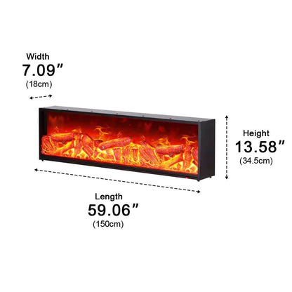 HEARTHRECESS – LED Fireplace Light for Cozy Heated Glow