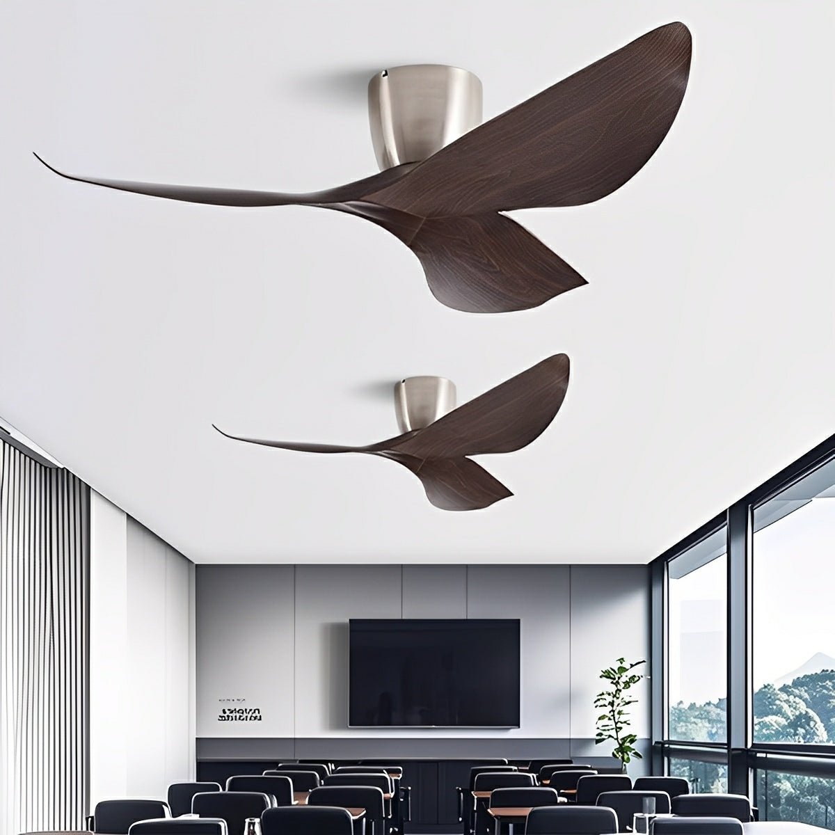 DC Motor Reversible Ceiling Fan 38 Inch 6 Variable Speeds Remote Quiet ABS Blade Room Circulator Year-Round Home Cooling Bedroom Dining Spac