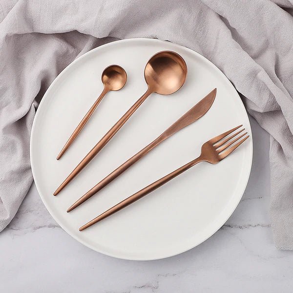 24-Piece Stainless Steel Flatware Set with Mirror Finish for Everyday & Formal Dining