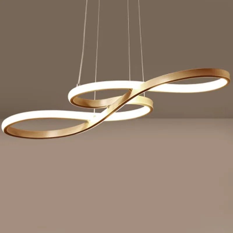 Circular Aluminum Ceiling Fixture Dimmable LED 30 in Ring Hanging Light for Dining Table Kitchen Island Modern Overhead Chandelier with Remo