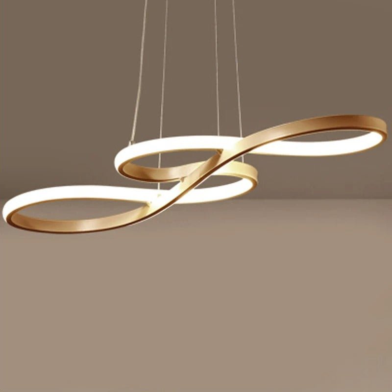 Circular Aluminum Ceiling Fixture Dimmable LED 30 in Ring Hanging Light for Dining Table Kitchen Island Modern Overhead Chandelier with Remo