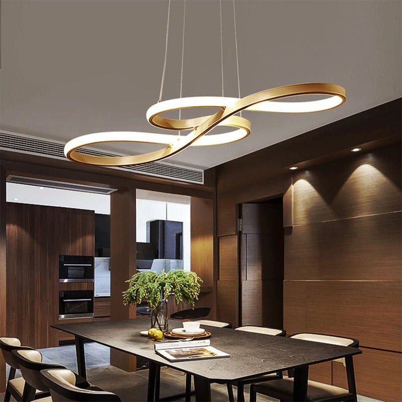 Adjustable Ring Ceiling Light with Remote Dimmable LED 37 in Gold for Dining Room Kitchen Island Modern Hanging Fixture 3-Color Temperature
