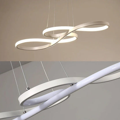 Circular Aluminum Ceiling Fixture Dimmable LED 30 in Ring Hanging Light for Dining Table Kitchen Island Modern Overhead Chandelier with Remo