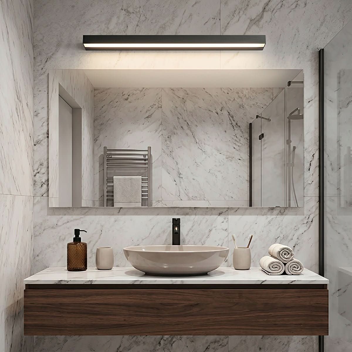 CLARILINE – Linear LED Sconce for Enhanced Mirror Illumination