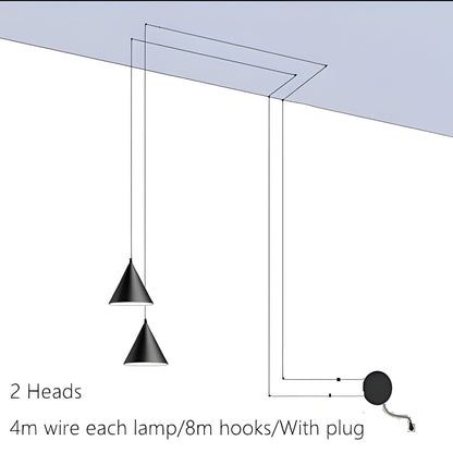 Sleek Silver Pendant Light | Simple Metal Drop Lamp
