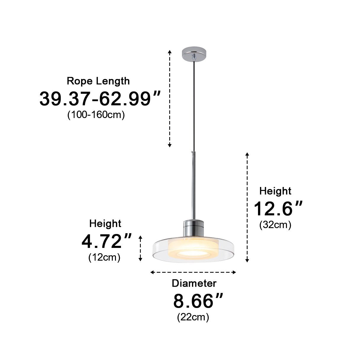 LED Overhead Fixture Multi-Temperature 31-Inch Triple Globe Adjustable Cord for Countertop Bar Table Dining Space Modern Black Aluminum