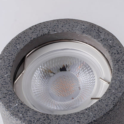 Cylinder Ceiling Spotlight Gray Aluminum GU10 7W LED for Kitchen Bedroom Living Room Hallway Modern Industrial Minimalist Architectural Acce
