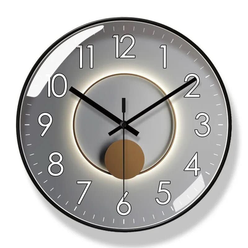 Silent Sweep Wall Clock – Scandinavian Minimalist Design with Bold Numerals for Living Room, Bedroom & Office
