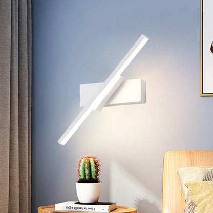 Metal Linear LED Sconce Swivel Adjustable Acrylic Shade for Bedroom Hallway Bathroom Living Room Contemporary Hardwired 12-Inch