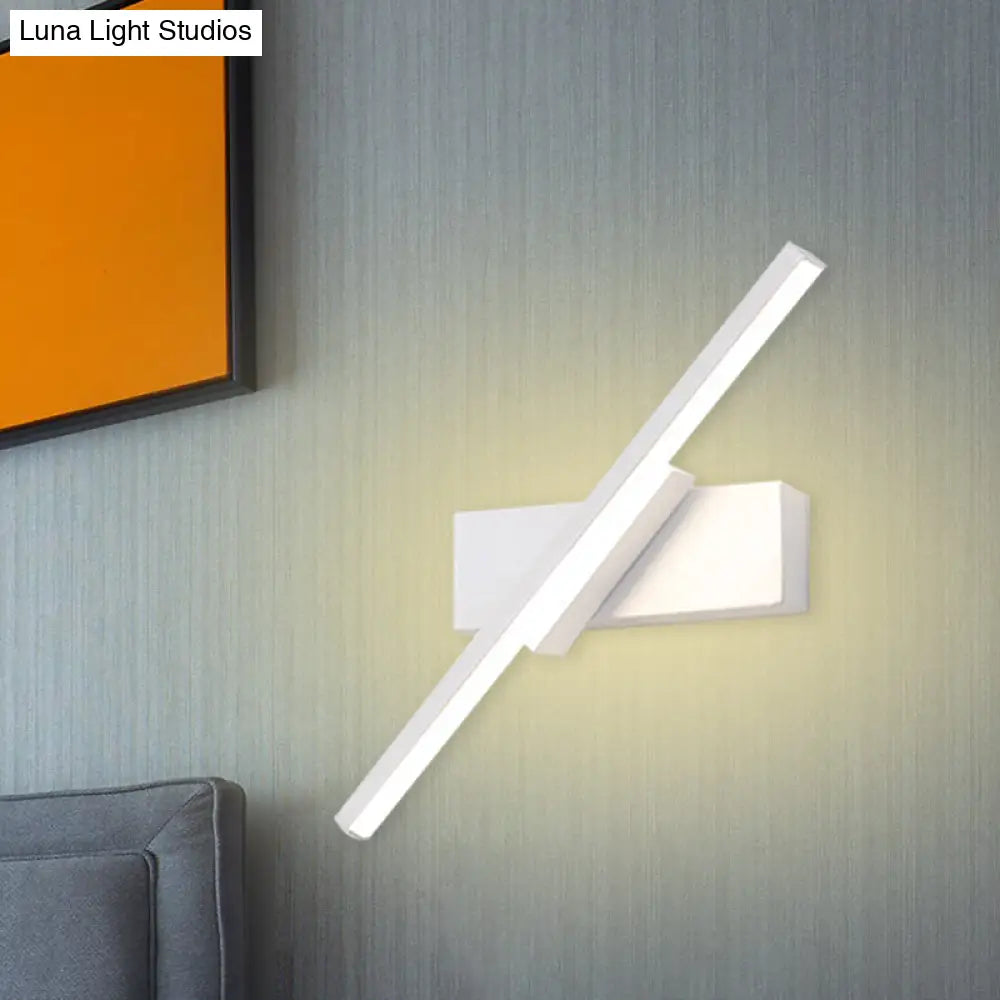 Metal Linear LED Sconce Swivel Adjustable Acrylic Shade for Bedroom Hallway Bathroom Living Room Contemporary Hardwired 12-Inch