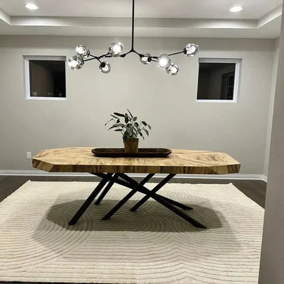 Branching Globe Chandelier with Smoky Glass Shades – Multi-Arm Statement Fixture for Dining Room & Kitchen Island Lighting